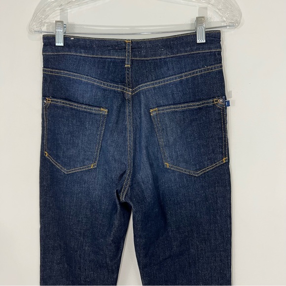 Anthropologie Pilcro The Split Straight Jeans Size 27 Dark Wash - Picture 5 of 9